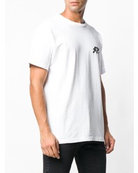 T-shirt à col rond imprimé blanc et noir A.P.C.