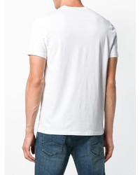 T-shirt à col rond imprimé blanc et noir Emporio Armani