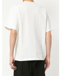 T-shirt à col rond imprimé blanc et noir Kolor