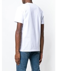 T-shirt à col rond imprimé blanc et noir McQ Alexander McQueen