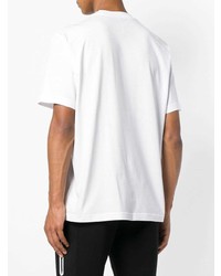 T-shirt à col rond imprimé blanc et noir Blackbarrett