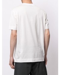 T-shirt à col rond imprimé blanc et noir Emporio Armani