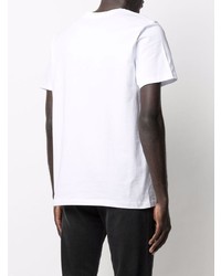 T-shirt à col rond imprimé blanc et noir A.P.C.