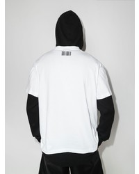 T-shirt à col rond imprimé blanc et noir Vetements