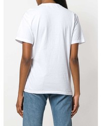 T-shirt à col rond imprimé blanc et noir Ottolinger