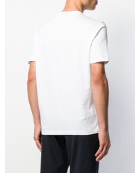 T-shirt à col rond imprimé blanc et noir Emporio Armani