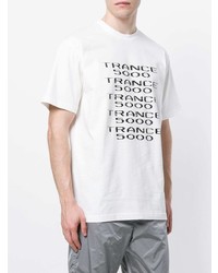 T-shirt à col rond imprimé blanc et noir Misbhv