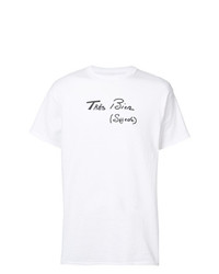 T-shirt à col rond imprimé blanc et noir Très Bien