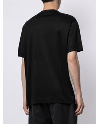 T-shirt à col rond imprimé blanc et noir Emporio Armani