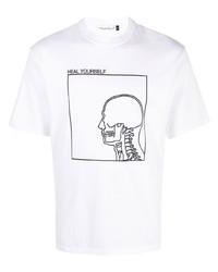 T-shirt à col rond imprimé blanc et noir UNDERCOVE