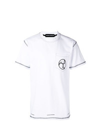 T-shirt à col rond imprimé blanc et noir United Standard