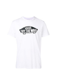 T-shirt à col rond imprimé blanc et noir Vans