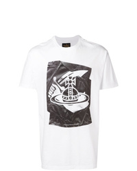 T-shirt à col rond imprimé blanc et noir Vivienne Westwood Anglomania