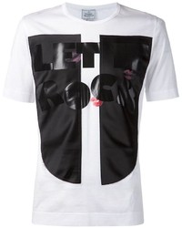 T-shirt à col rond imprimé blanc et noir Vivienne Westwood