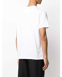 T-shirt à col rond imprimé blanc et noir Valentino