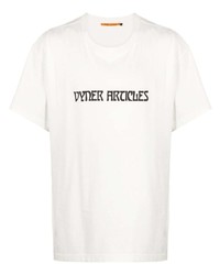 T-shirt à col rond imprimé blanc et noir Vyner Articles