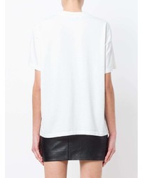 T-shirt à col rond imprimé blanc et noir IRO