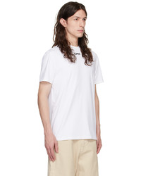 T-shirt à col rond imprimé blanc et noir Off-White