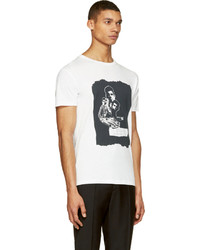 T-shirt à col rond imprimé blanc et noir Marc by Marc Jacobs