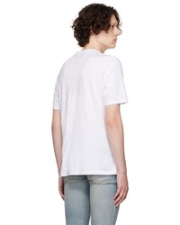 T-shirt à col rond imprimé blanc et noir Amiri