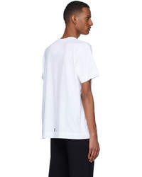 T-shirt à col rond imprimé blanc et noir Givenchy