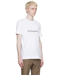 T-shirt à col rond imprimé blanc et noir Givenchy