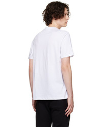 T-shirt à col rond imprimé blanc et noir Amiri