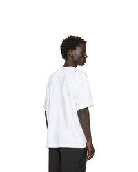 T-shirt à col rond imprimé blanc et noir Valentino