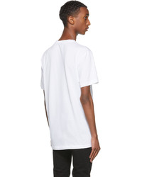 T-shirt à col rond imprimé blanc et noir Versace