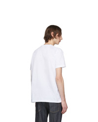 T-shirt à col rond imprimé blanc et noir DSQUARED2