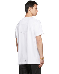 T-shirt à col rond imprimé blanc et noir Givenchy