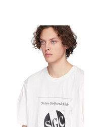 T-shirt à col rond imprimé blanc et noir Stolen Girlfriends Club