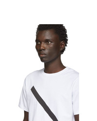 T-shirt à col rond imprimé blanc et noir Saturdays Nyc