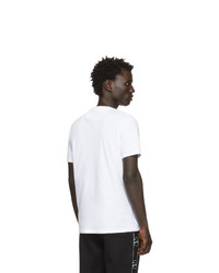 T-shirt à col rond imprimé blanc et noir Valentino