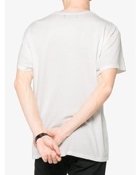 T-shirt à col rond imprimé blanc et noir Amiri