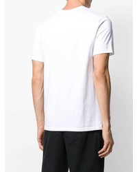 T-shirt à col rond imprimé blanc et noir A.P.C.