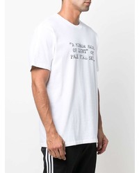 T-shirt à col rond imprimé blanc et noir Vans