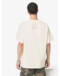 T-shirt à col rond imprimé blanc et noir Rhude