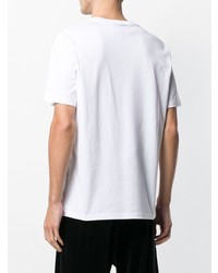 T-shirt à col rond imprimé blanc et noir Versus