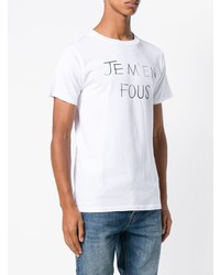 T-shirt à col rond imprimé blanc et noir Zadig & Voltaire