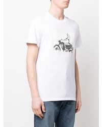 T-shirt à col rond imprimé blanc et noir Zadig & Voltaire