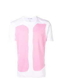 T-shirt à col rond imprimé blanc et rose Comme Des Garcons SHIRT