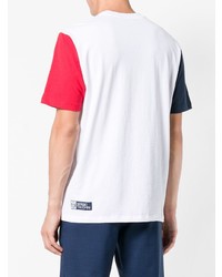 T-shirt à col rond imprimé blanc et rouge et bleu marine Sergio Tacchini