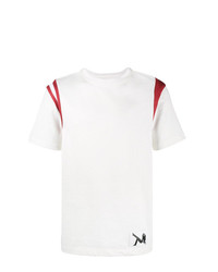 T-shirt à col rond imprimé blanc et rouge Calvin Klein 205W39nyc