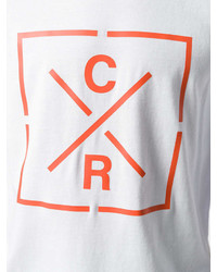 T-shirt à col rond imprimé blanc et rouge CHRISTOPHER RAEBURN