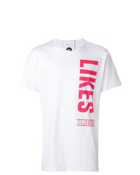 T-shirt à col rond imprimé blanc et rouge Closed