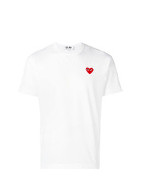 T-shirt à col rond imprimé blanc et rouge Comme Des Garcons Play