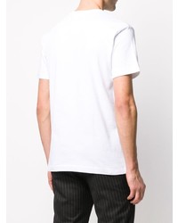 T-shirt à col rond imprimé blanc et rouge Comme Des Garcons Play