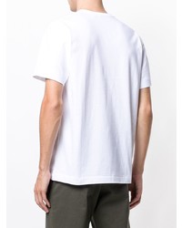 T-shirt à col rond imprimé blanc et rouge Comme Des Garcons Play