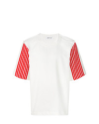 T-shirt à col rond imprimé blanc et rouge Dima Leu